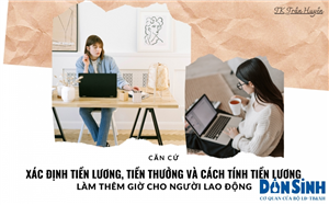 Căn cứ xác định tiền lương, tiền thưởng và cách tính tiền lương làm thêm giờ cho người lao động